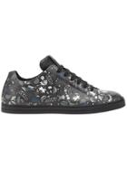 Fendi Printed Lace-up Sneakers - Black