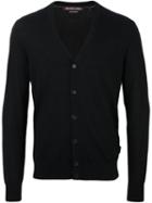 Michael Kors V-neck Cardigan, Men's, Size: Medium, Black, Merino