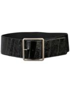 Saint Laurent Square Buckle Belt - Black