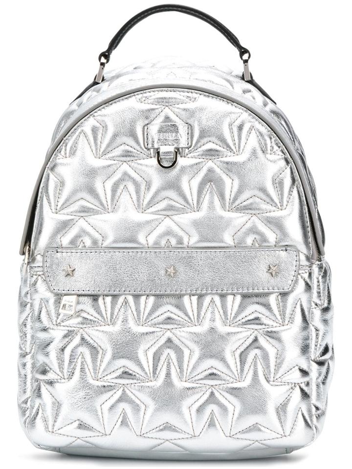 Furla Favola Quilted Backpack - Silver