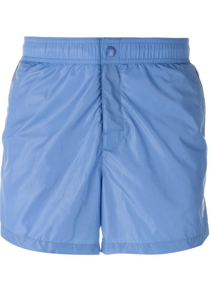 Moncler Logo Swim Shorts, Men's, Size: L, Blue, Polyester/polyimide