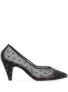 Les Petits Joueurs Presia Embellished Mesh Pumps - Black