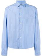 Our Legacy Cropped Initial Shirt, Men's, Size: 48, Blue, Cotton