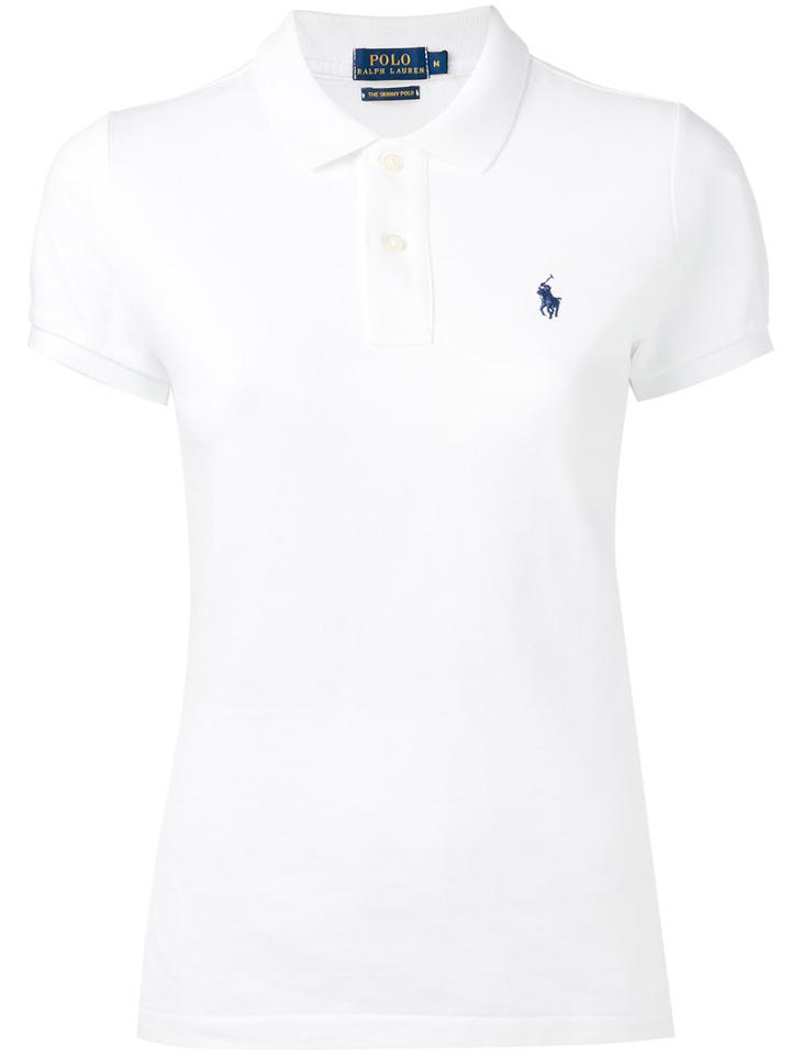 Embroidered Polo Shirt - Women - Cotton - L, White, Cotton, Polo Ralph Lauren