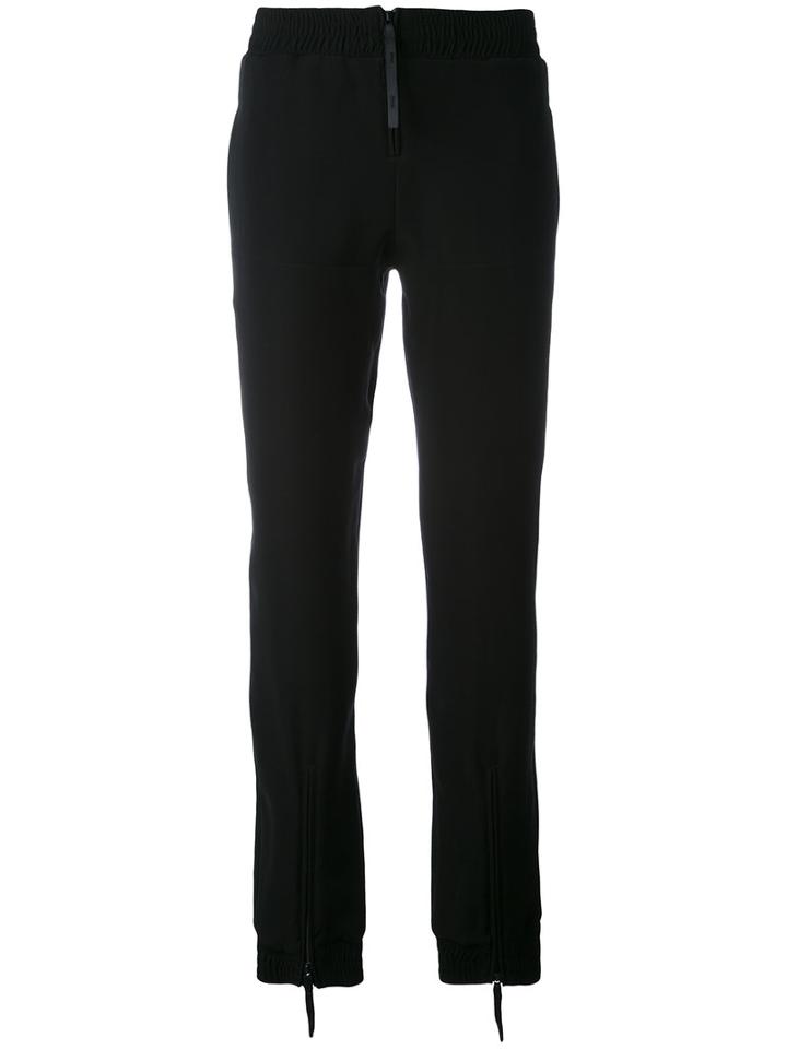 Paco Rabanne - Zip Detail Track Pants - Women - Silk/polyethylene/acetate - 38, Black, Silk/polyethylene/acetate