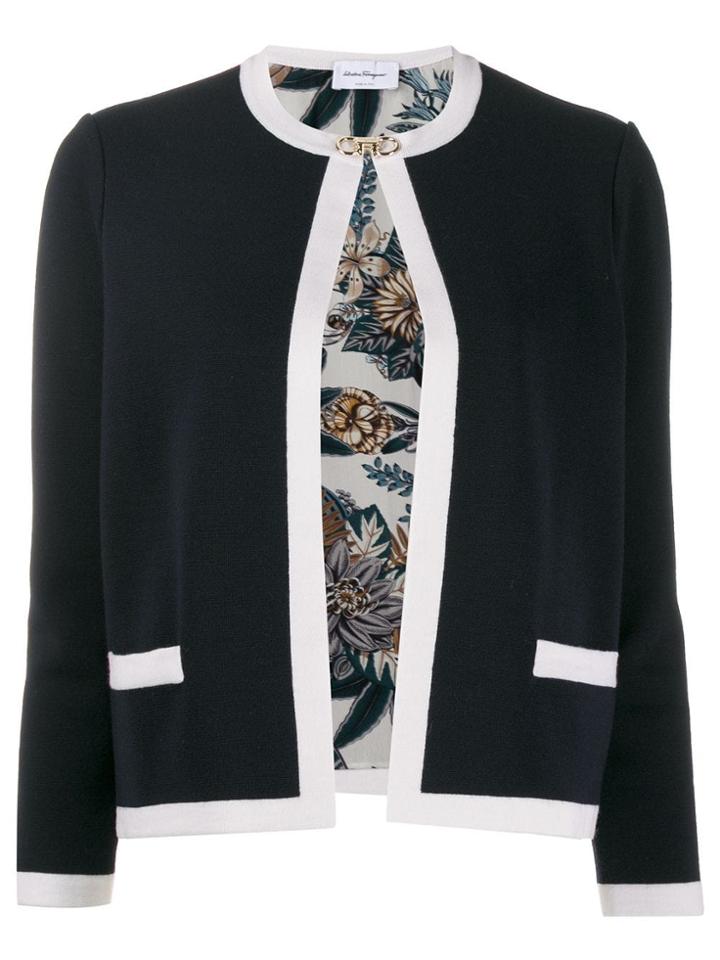 Salvatore Ferragamo Gancini Buckle Cardigan - Blue