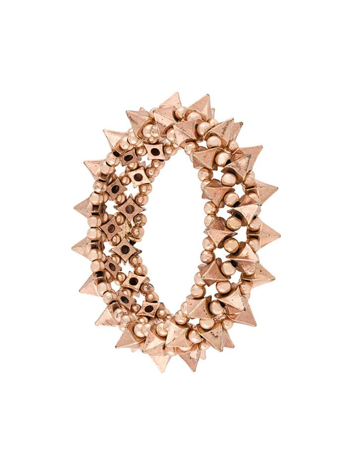 Philippe Audibert Elasticated Spike Bracelet - Metallic