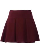 See By Chloé Cloque Mini Skirt, Women's, Size: 38, Red, Polyester/spandex/elastane/cotton/viscose