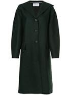 Harris Wharf London Single Breasted Coat - Green