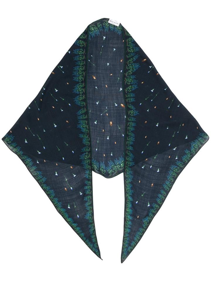 Sonia Rykiel Floral Print Scarf - Blue