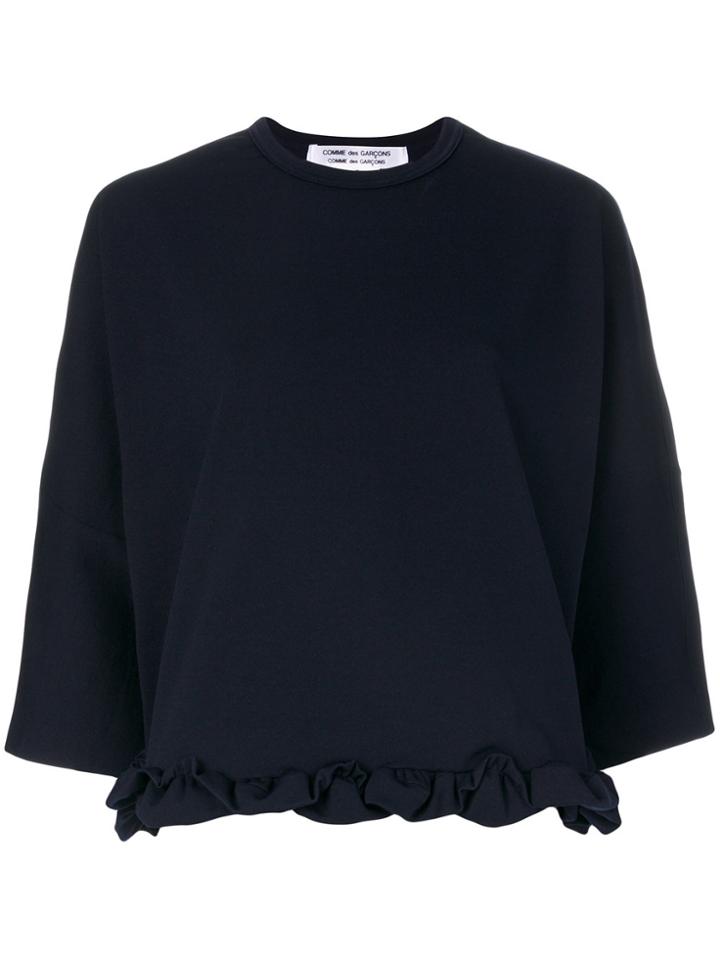 Comme Des Garçons Comme Des Garçons Ruffle Hem Sweatshirt - Blue