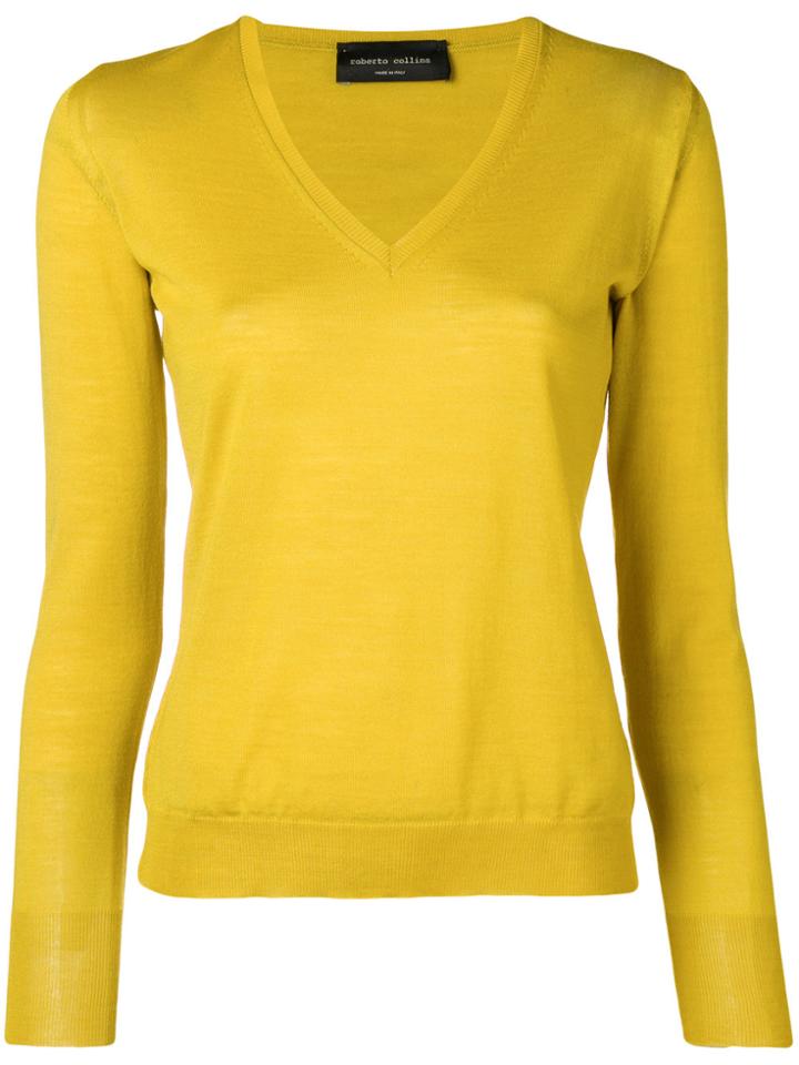 Roberto Collina V-neck Sweater - Yellow & Orange