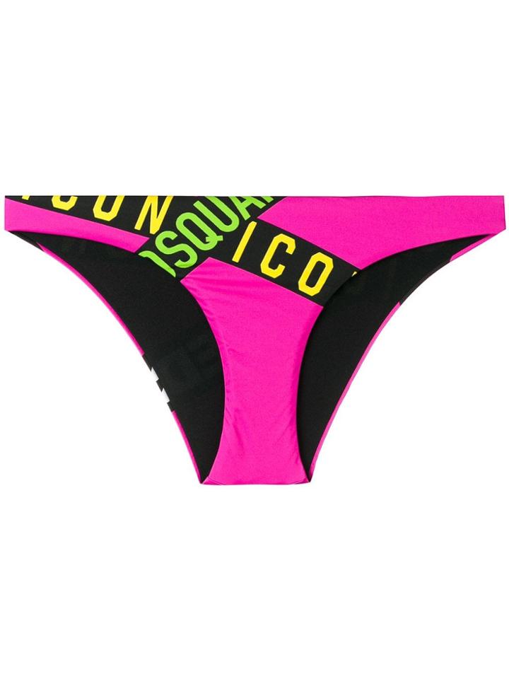 Dsquared2 Logo Bikini Bottoms - Pink