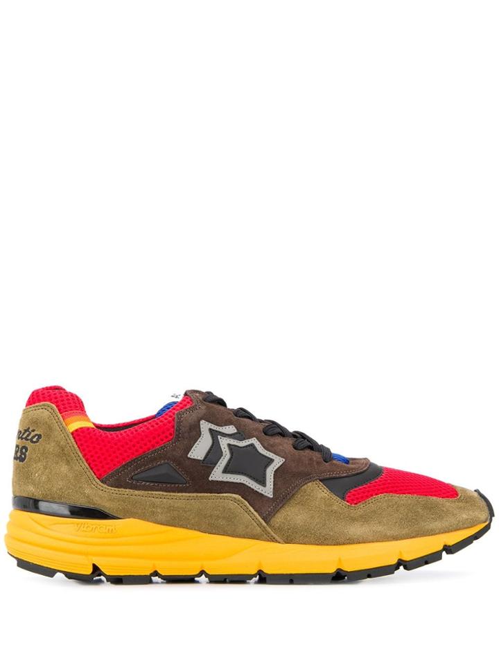 Atlantic Stars Polaris Contrasting Panel Sneakers - Red