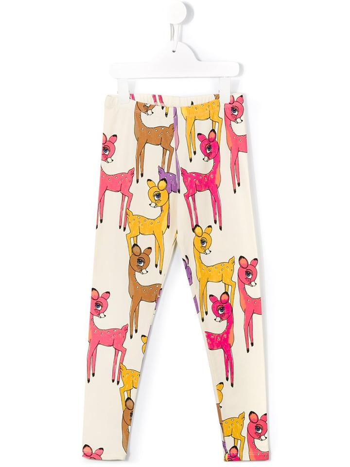 Mini Rodini 'roe Deer' Leggings, Girl's, Size: 7 Yrs, Pink/purple