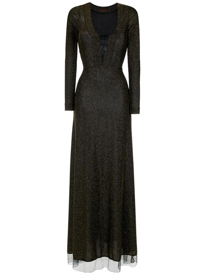 À La Garçonne Lurex Gown - Black