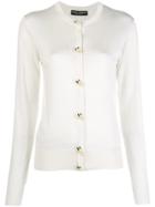 Dolce & Gabbana Rose Button Cardigan - White