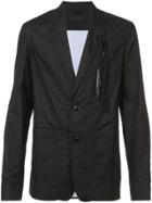 Ann Demeulemeester Feather Trim Casual Blazer - Black