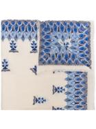 Janavi Forget-me-not Cashmere Scarf - White