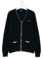 Harmont & Blaine Junior Logo Embroidered Cardigan - Blue