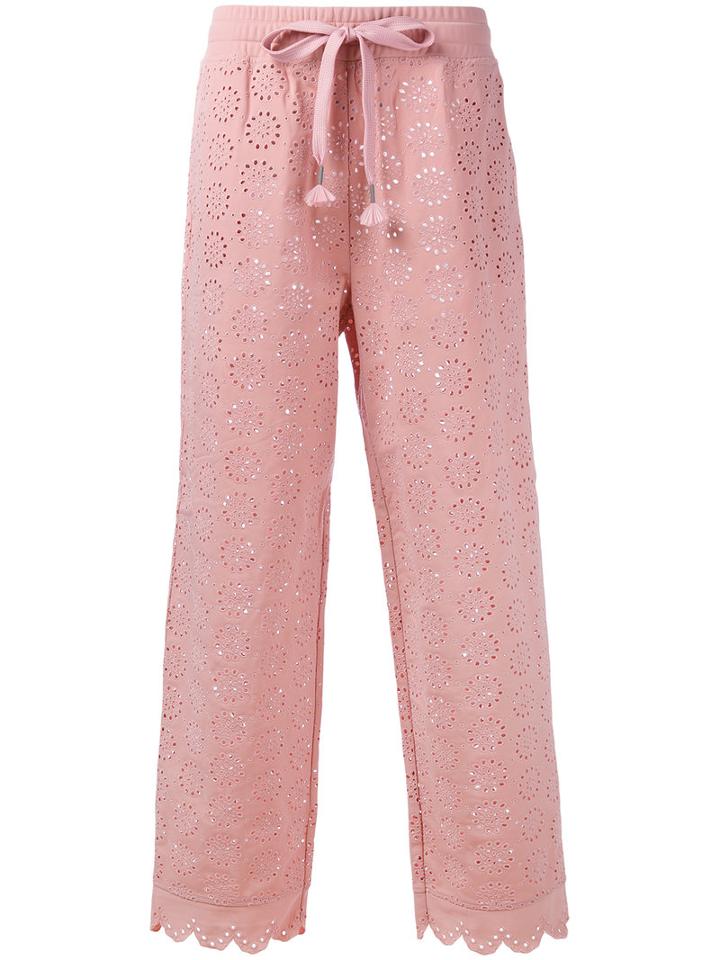 Fenty X Puma - Embroidered Trousers - Women - Polyester - L, Pink/purple, Polyester