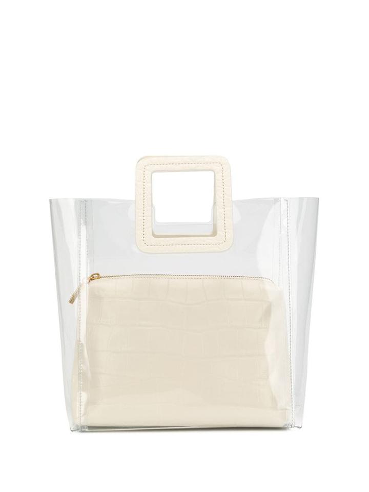 Staud Embossed Large Tote Bag - White