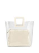 Staud Embossed Large Tote Bag - White
