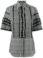 Dolce & Gabbana Short Sleeved Checked Shirt - Black