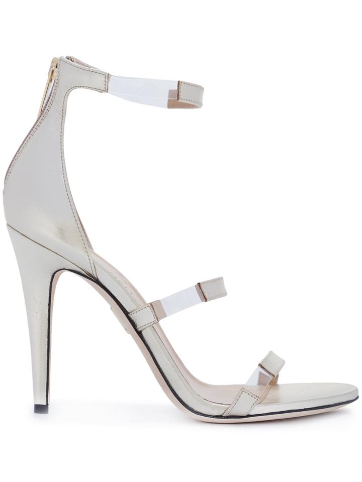 Tamara Mellon Strappy Round Toe Stiletto - Metallic