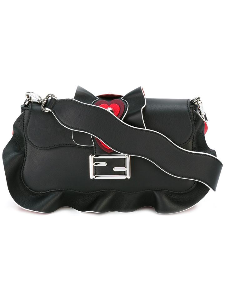 Fendi Baguette Shoulder Bag, Women's, Black, Calf Leather