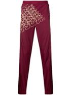 Paterson. Geometric Brand Lettering Trousers - Red
