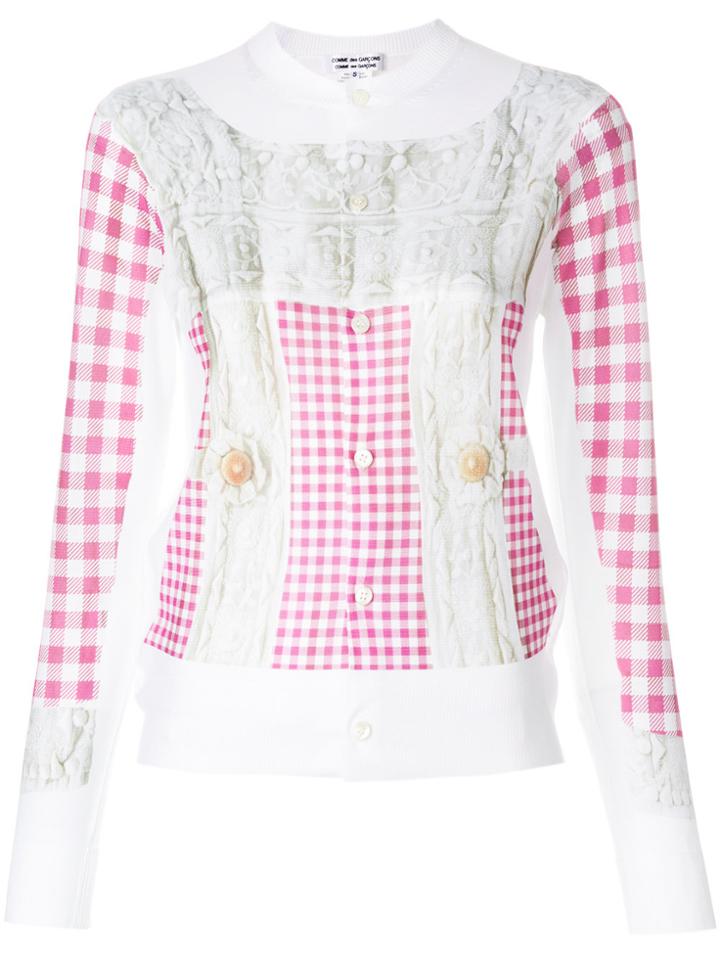 Comme Des Garçons Comme Des Garçons Checked Buttoned Up Sweater -