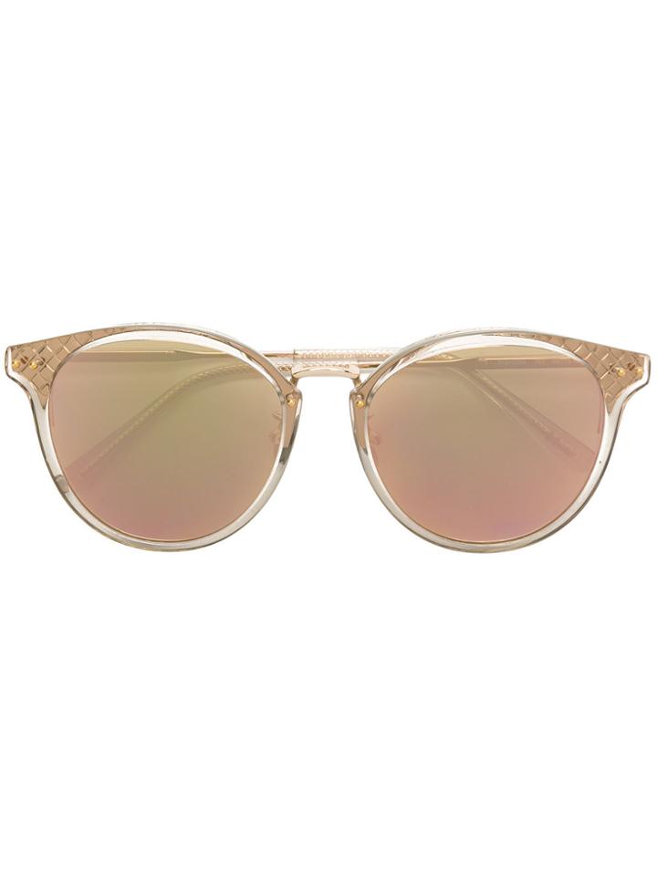 Bottega Veneta Eyewear Engraved Sunglasses - Metallic