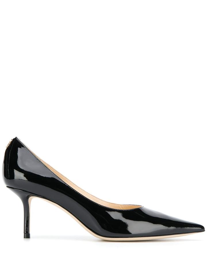 Jimmy Choo Logo Plaque Pumps - Black