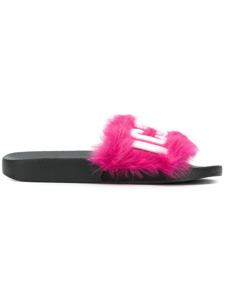 Dsquared2 Icon Contrast Strap Slides - Purple