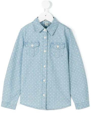 Courage And Kind Kids - Minnie Mouse Chambray Shirt - Kids - Cotton - 6 Yrs, Blue