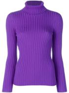 Moschino Roll-neck Fitted Sweater - Purple