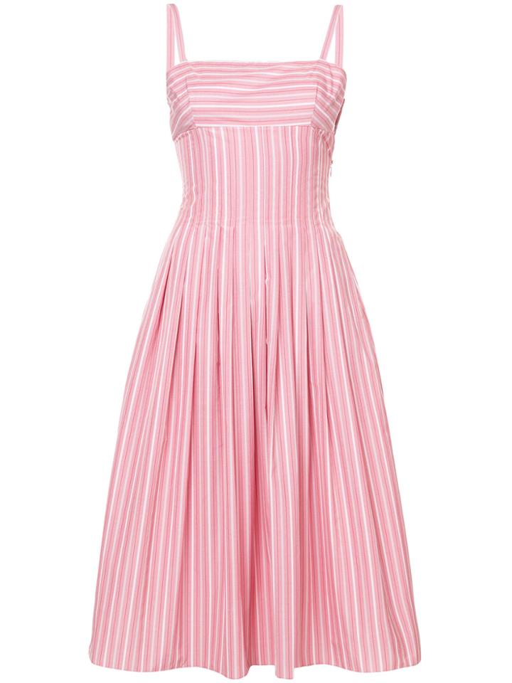 Rosetta Getty Pleat Camisole Dress - Pink & Purple
