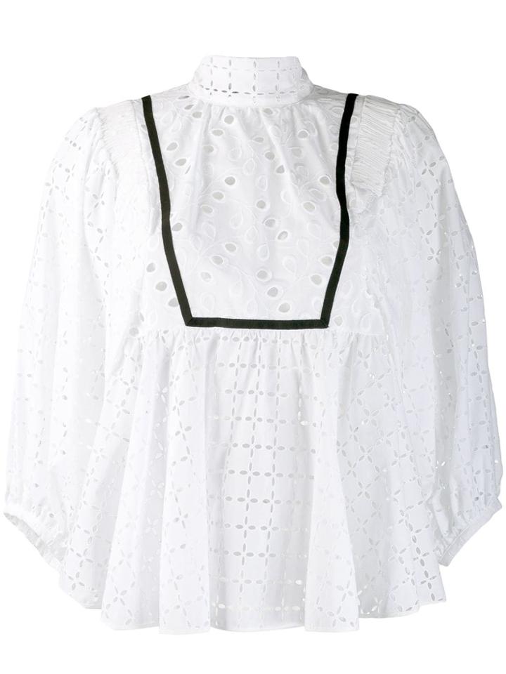 Rochas Macrame Blouse - White