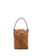 Fendi Brown Mon Tresor Mini Leather Bucket Bag