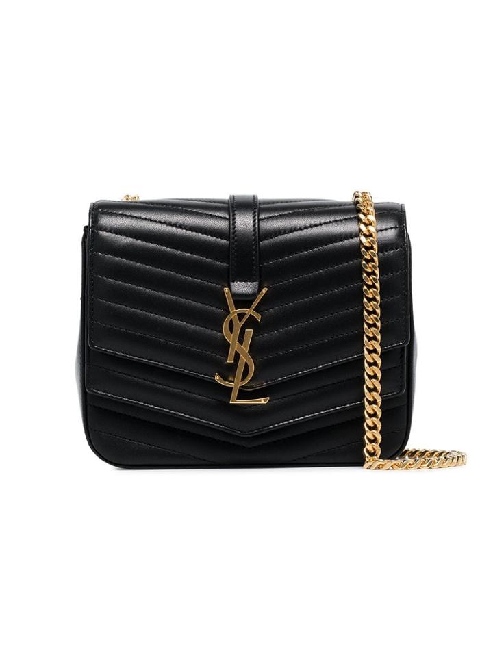 Saint Laurent Black Montaigne Quilted Leather Shoulder Bag