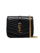 Saint Laurent Black Montaigne Quilted Leather Shoulder Bag