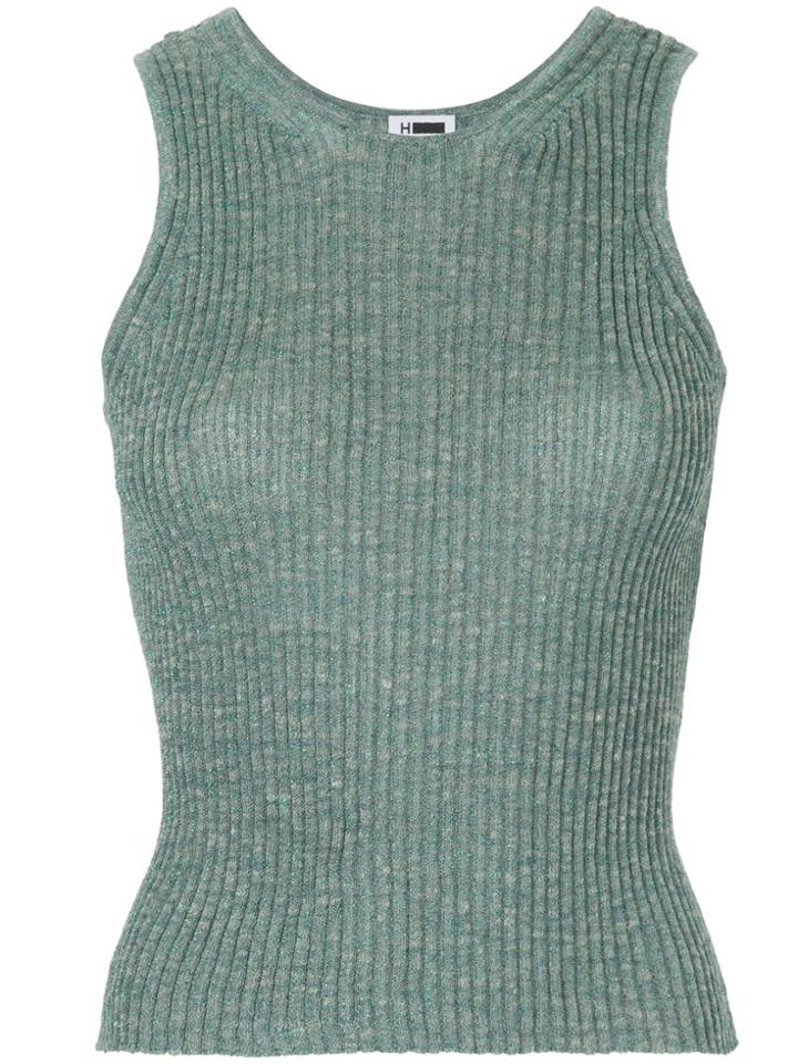 H Beauty & Youth Ribbed Knit Tank Top - Brown