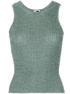H Beauty & Youth Ribbed Knit Tank Top - Brown