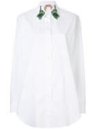 No21 Embroidered Collar Shirt - White