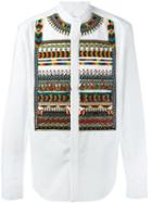 Valentino Beaded Shirt, Men's, Size: 41, White, Cotton/viscose