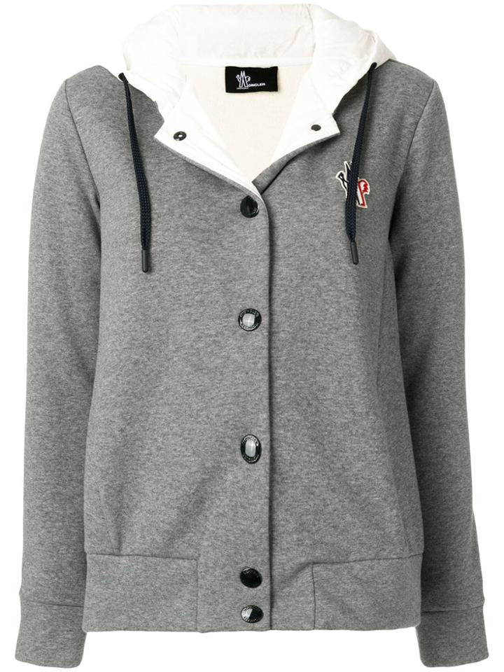 Moncler Grenoble Hooded Long Sleeve Jacket - Grey