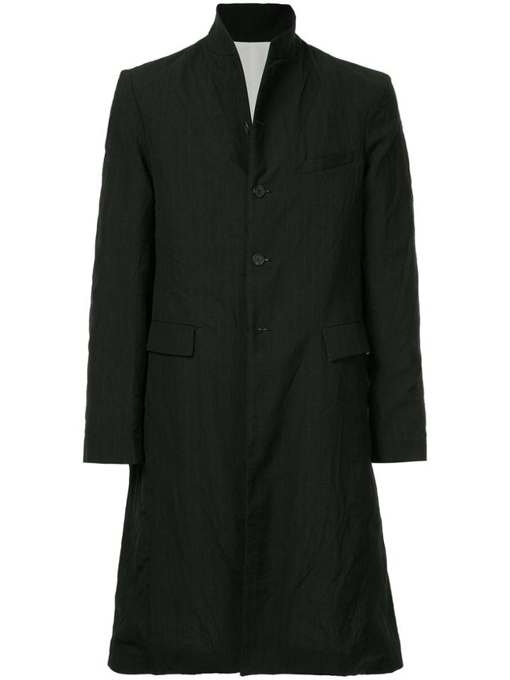 Bergfabel Pinstriped Coat - Black