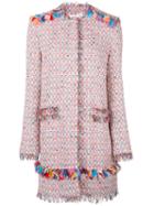 Msgm Midi Tweed Jacket, Women's, Size: 46, Cotton/polyamide/acrylic/polyester