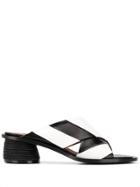 Sartore Striped Sandals - Black